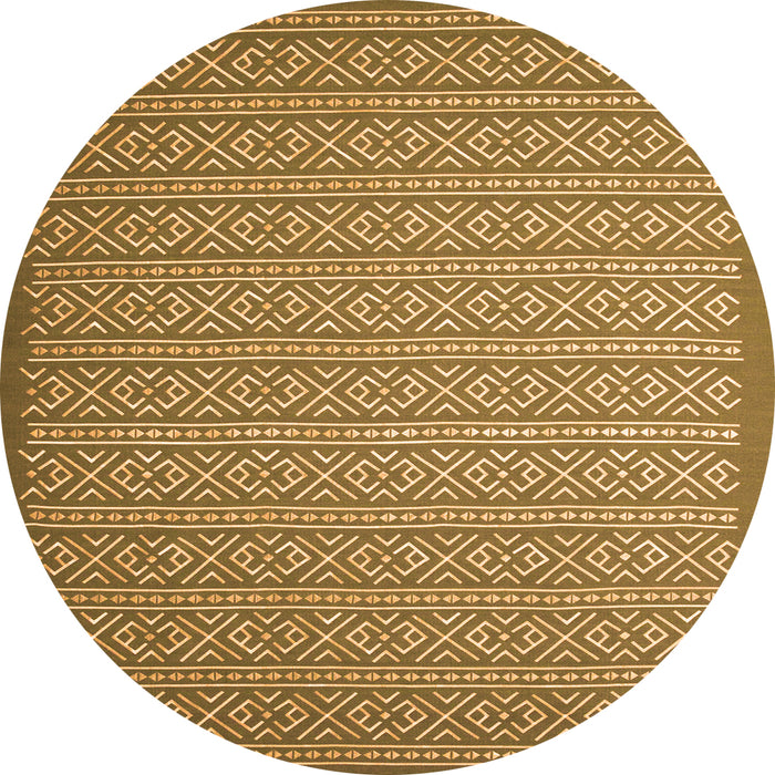 Square Abstract Orange Contemporary Rug, con1120org