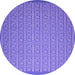 Round Abstract Purple Contemporary Rug, con1120pur