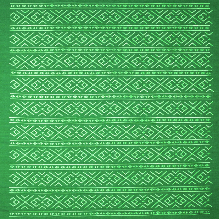 Round Machine Washable Abstract Green Contemporary Area Rugs, wshcon1120grn