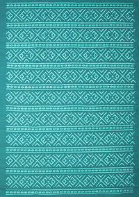 Abstract Turquoise Contemporary Rug, con1120turq