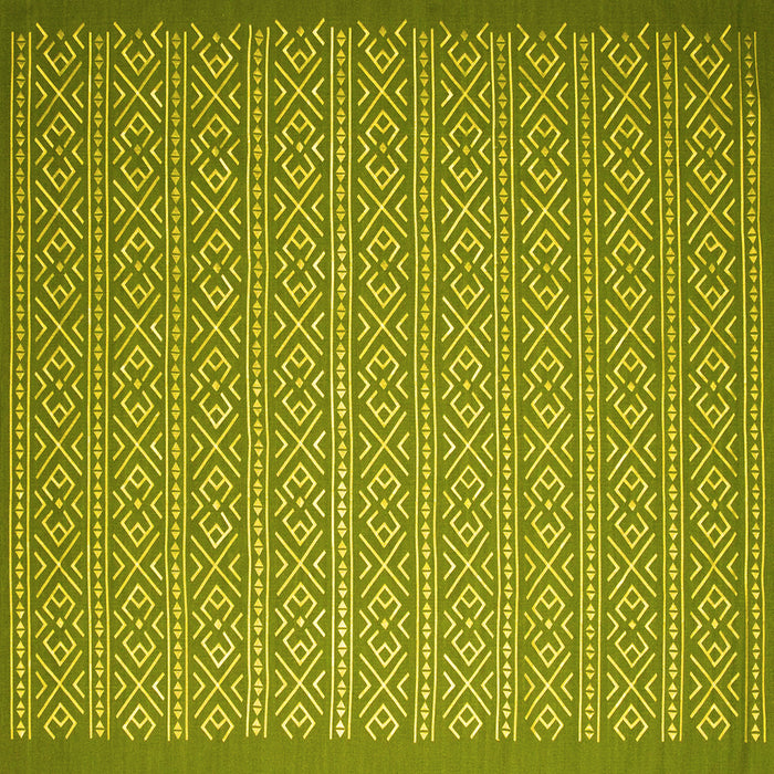 Square Machine Washable Abstract Yellow Contemporary Rug, wshcon1120yw