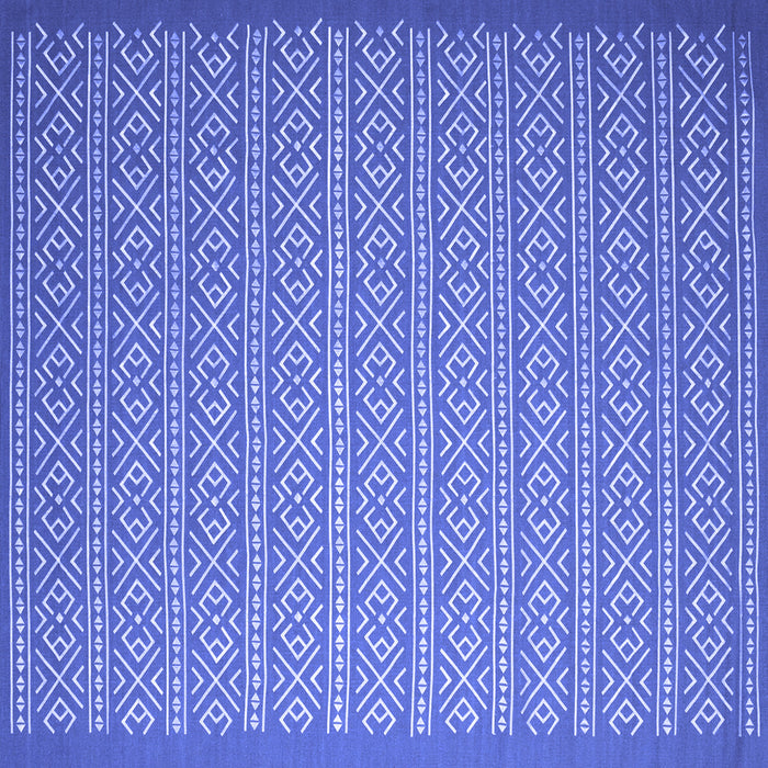 Square Machine Washable Abstract Blue Contemporary Rug, wshcon1120blu