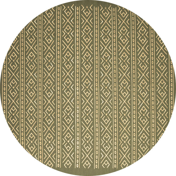 Round Machine Washable Abstract Brown Contemporary Rug, wshcon1120brn