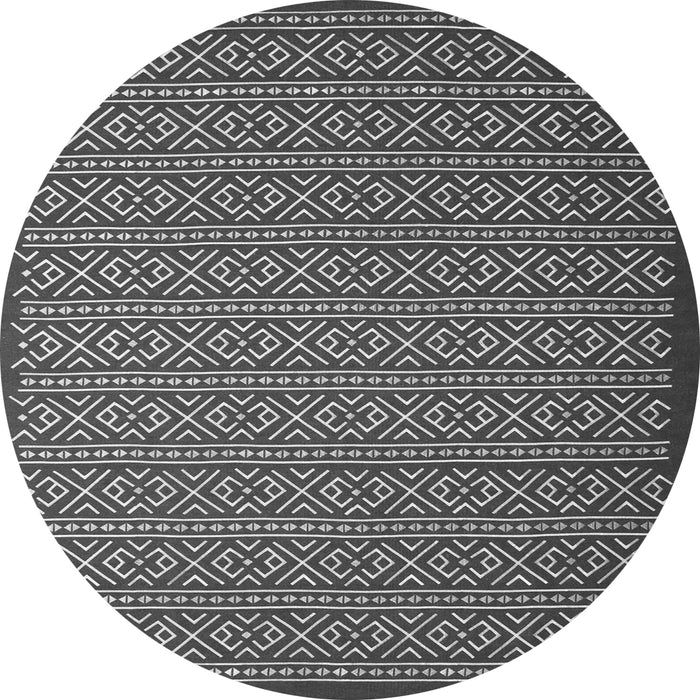 Square Abstract Gray Contemporary Rug, con1121gry