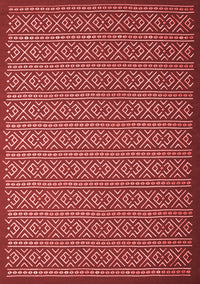 Abstract Red Contemporary Rug, con1121red