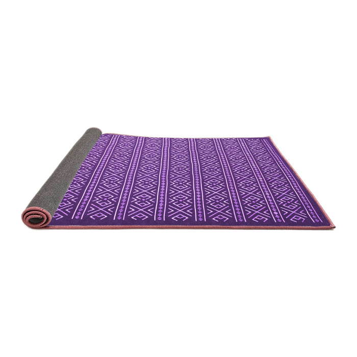 Sideview of Abstract Purple Contemporary Rug, con1121pur
