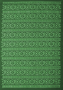 Abstract Emerald Green Contemporary Rug, con1121emgrn