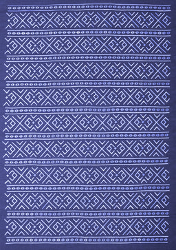 Abstract Blue Contemporary Rug, con1121blu