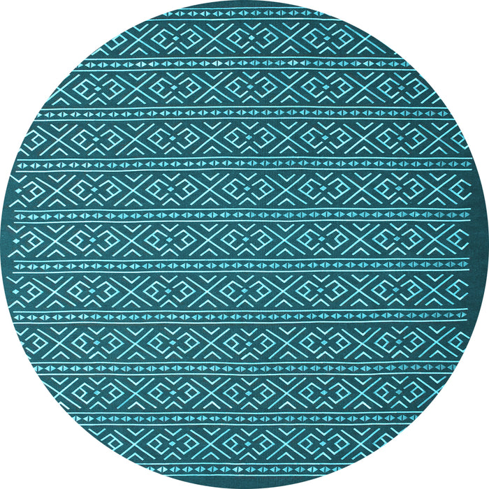 Round Machine Washable Abstract Light Blue Contemporary Rug, wshcon1121lblu