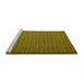 Sideview of Machine Washable Abstract Yellow Contemporary Rug, wshcon1121yw