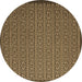 Round Machine Washable Abstract Brown Contemporary Rug, wshcon1121brn