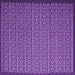 Square Machine Washable Abstract Purple Contemporary Area Rugs, wshcon1121pur