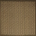 Square Abstract Brown Contemporary Rug, con1121brn