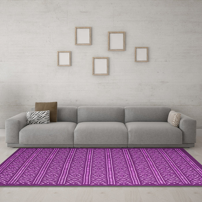Machine Washable Abstract Pink Contemporary Rug in a Living Room, wshcon1121pnk