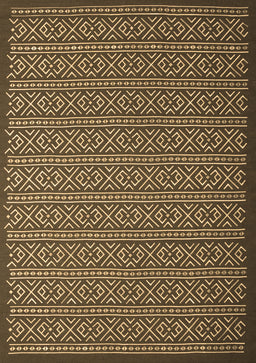 Abstract Brown Contemporary Rug, con1121brn