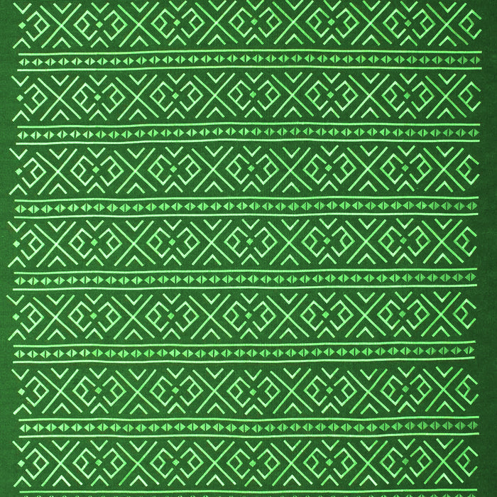 Serging Thickness of Machine Washable Abstract Green Contemporary Area Rugs, wshcon1121grn
