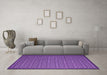 Machine Washable Abstract Purple Contemporary Area Rugs in a Living Room, wshcon1121pur