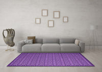 Machine Washable Abstract Purple Contemporary Rug, wshcon1121pur