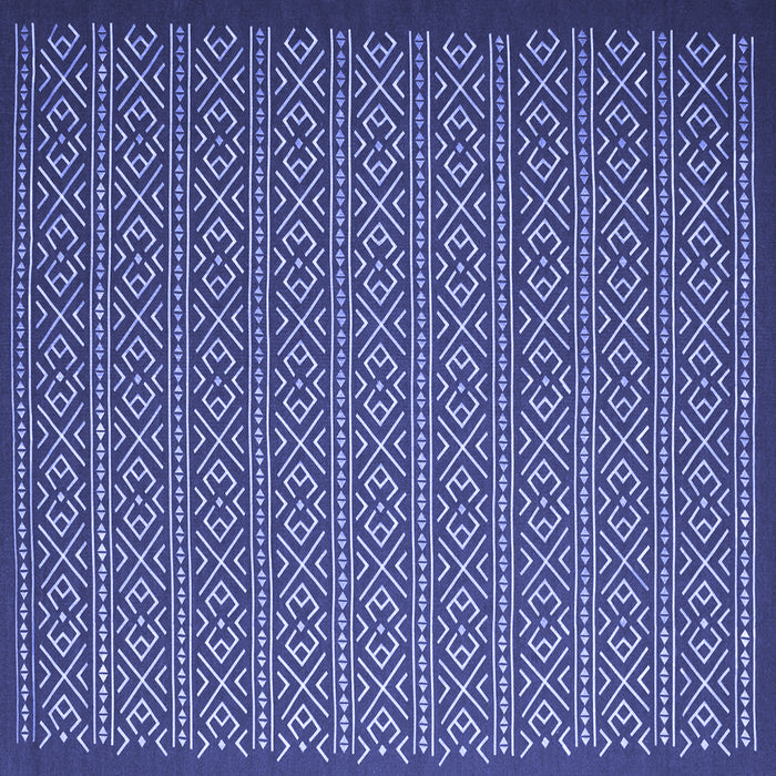 Square Machine Washable Abstract Blue Contemporary Rug, wshcon1121blu