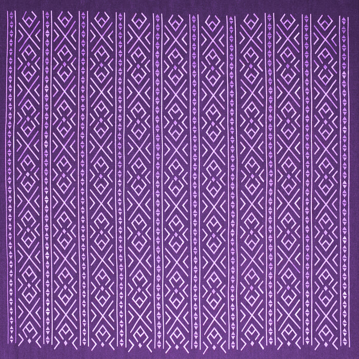 Square Abstract Purple Contemporary Rug, con1121pur