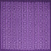 Square Abstract Purple Contemporary Rug, con1121pur