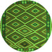 Square Oriental Green Traditional Rug, con1122grn