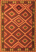 Serging Thickness of Machine Washable Oriental Orange Traditional Area Rugs, wshcon1122org