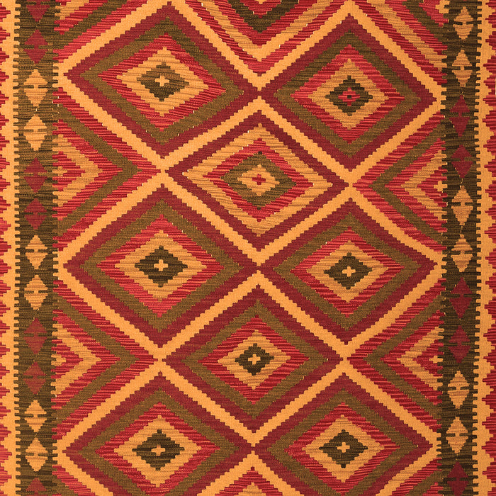 Serging Thickness of Machine Washable Oriental Orange Traditional Area Rugs, wshcon1122org