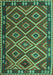 Machine Washable Oriental Turquoise Traditional Area Rugs, wshcon1122turq