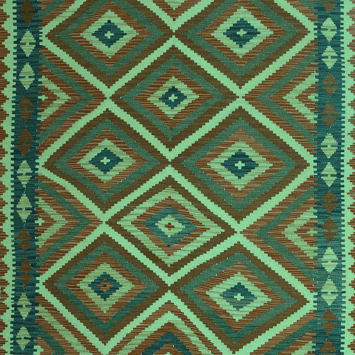 Machine Washable Oriental Turquoise Traditional Area Rugs, wshcon1122turq