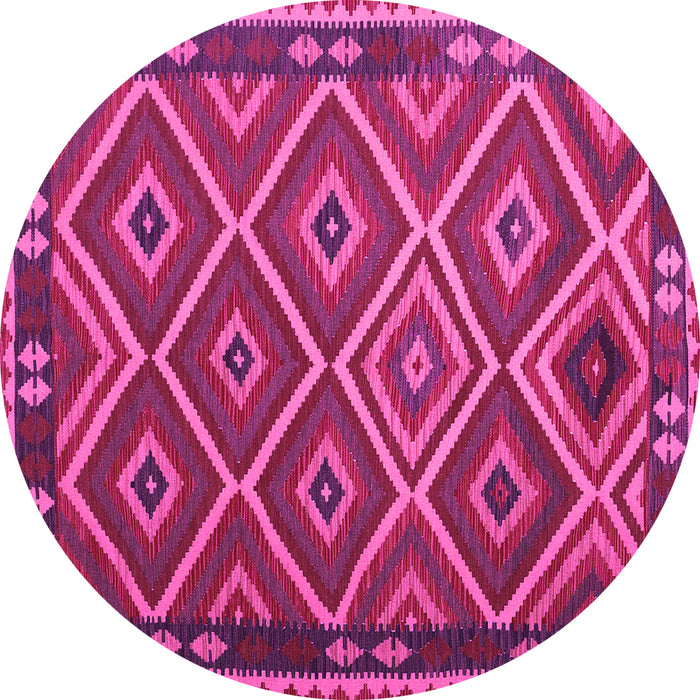 Round Oriental Pink Traditional Rug, con1122pnk