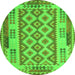 Machine Washable Southwestern Green Country Area Rugs, wshcon1123grn