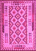 Machine Washable Southwestern Pink Country Rug, wshcon1123pnk