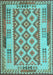 Machine Washable Southwestern Light Blue Country Rug, wshcon1123lblu