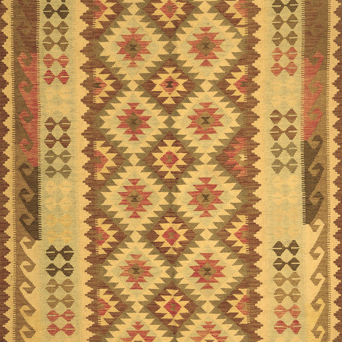 Machine Washable Southwestern Brown Country Rug, wshcon1123brn