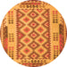 Machine Washable Southwestern Orange Country Area Rugs, wshcon1123org