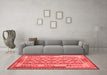 Country Red Washable Rugs