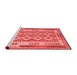 Country Red Washable Rugs