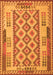 Serging Thickness of Machine Washable Southwestern Orange Country Area Rugs, wshcon1123org
