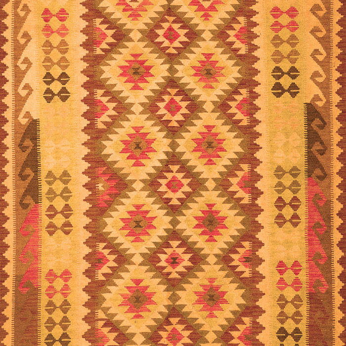 Serging Thickness of Machine Washable Southwestern Orange Country Area Rugs, wshcon1123org
