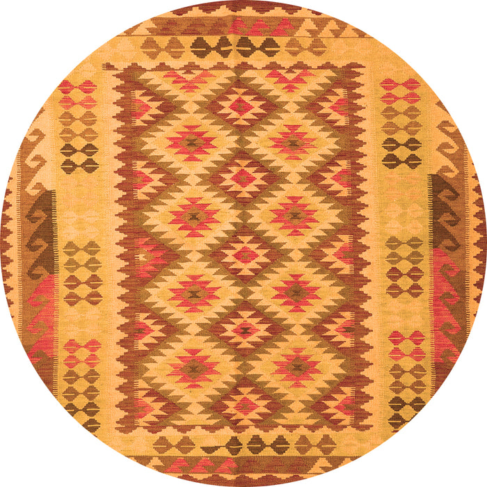 Square Southwestern Orange Country Rug, con1123org