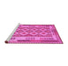 Sideview of Machine Washable Southwestern Pink Country Rug, wshcon1123pnk