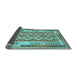 Sideview of Southwestern Light Blue Country Rug, con1123lblu