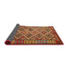 Thickness of Contemporary Red Oriental Rug, con1124