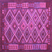 Square Machine Washable Oriental Purple Traditional Area Rugs, wshcon1124pur