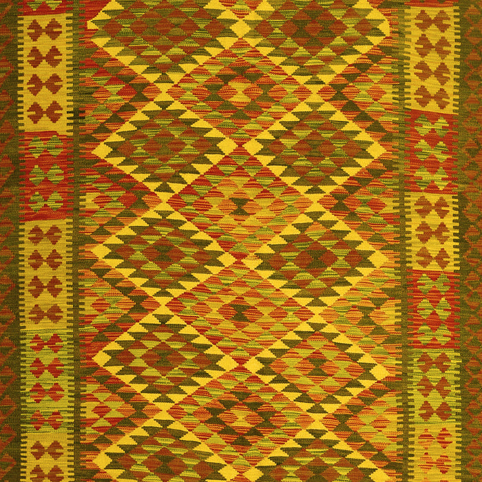 Oriental Yellow Traditional Rug, con1124yw