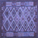 Square Oriental Blue Traditional Rug, con1124blu