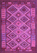 Machine Washable Oriental Purple Traditional Area Rugs, wshcon1124pur