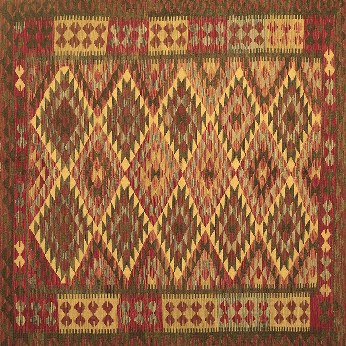 Square Oriental Brown Traditional Rug, con1124brn