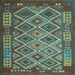 Square Oriental Light Blue Traditional Rug, con1124lblu